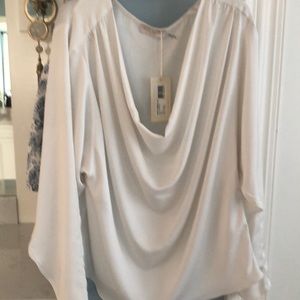 NWT RAMI BROOK SILKY POLY DRESS BLOUSE